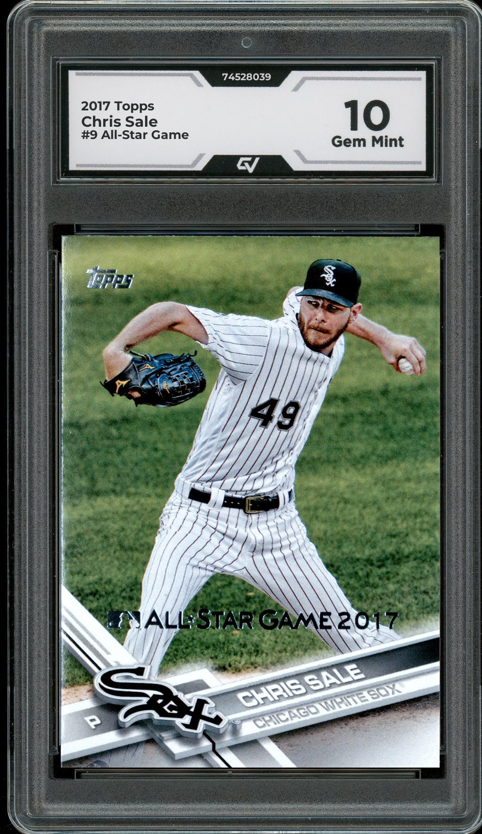 2017 Topps #9 Chris Sale All-Star Game Graded 10 Gem Mint - Front