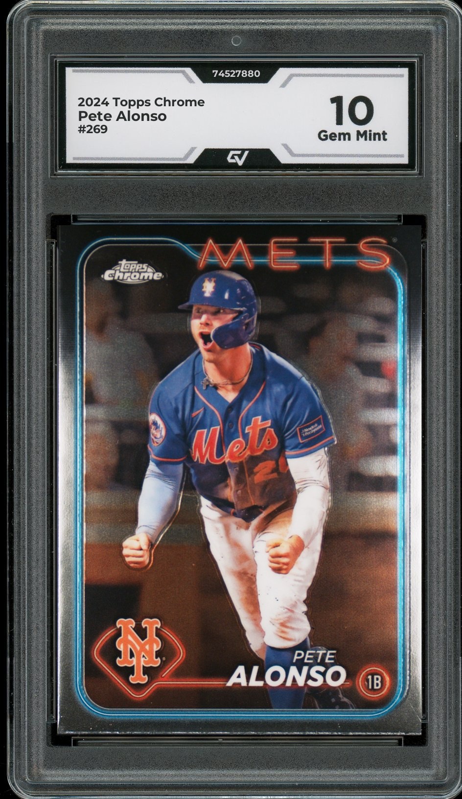 2024 Topps Chrome #269 Pete Alonso Graded 10 Gem Mint - Front