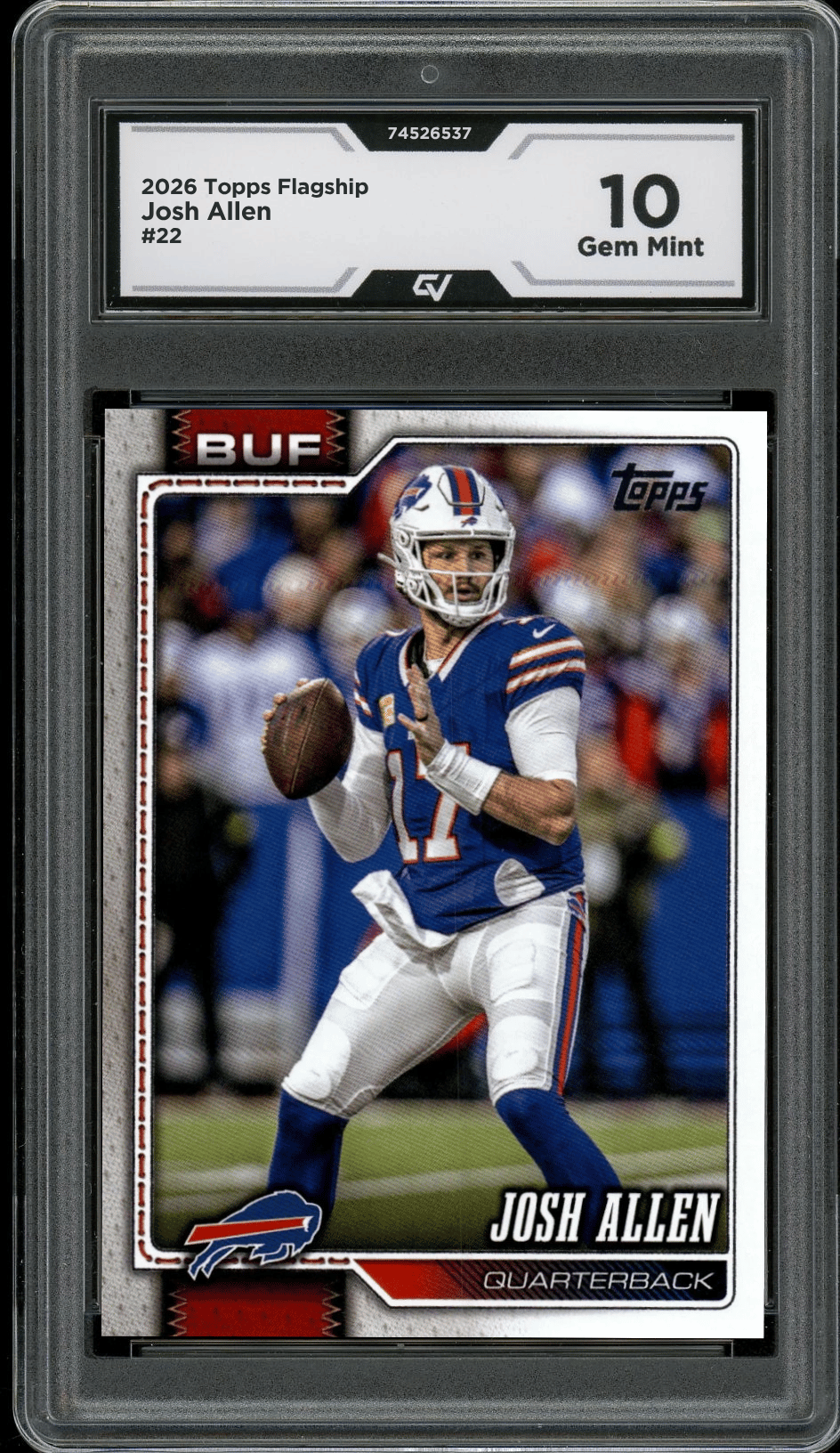 2026 Topps Flagship #22 Josh Allen Graded 10 Gem Mint