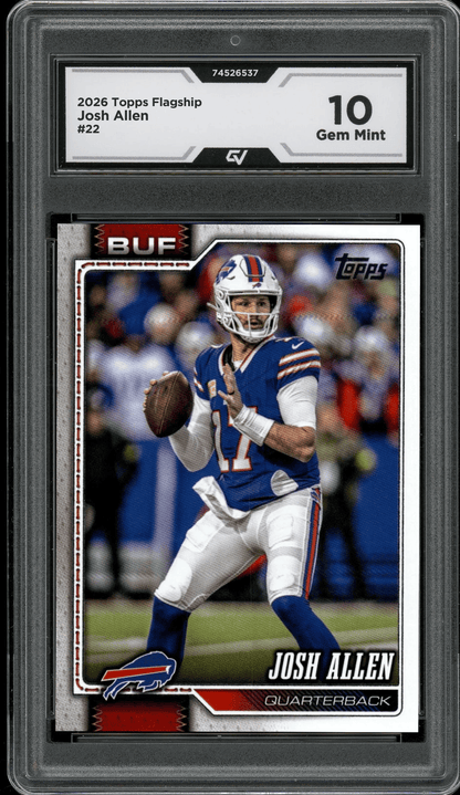 2026 Topps Flagship #22 Josh Allen Graded 10 Gem Mint