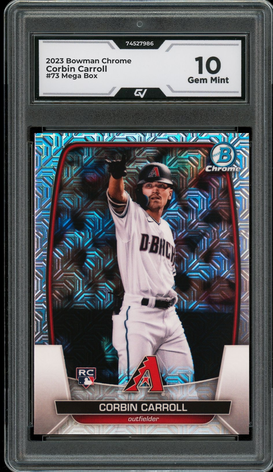 2023 Bowman Chrome #73 Corbin Carroll Mega Box Rookie Card RC Graded 10 Gem Mint - Front