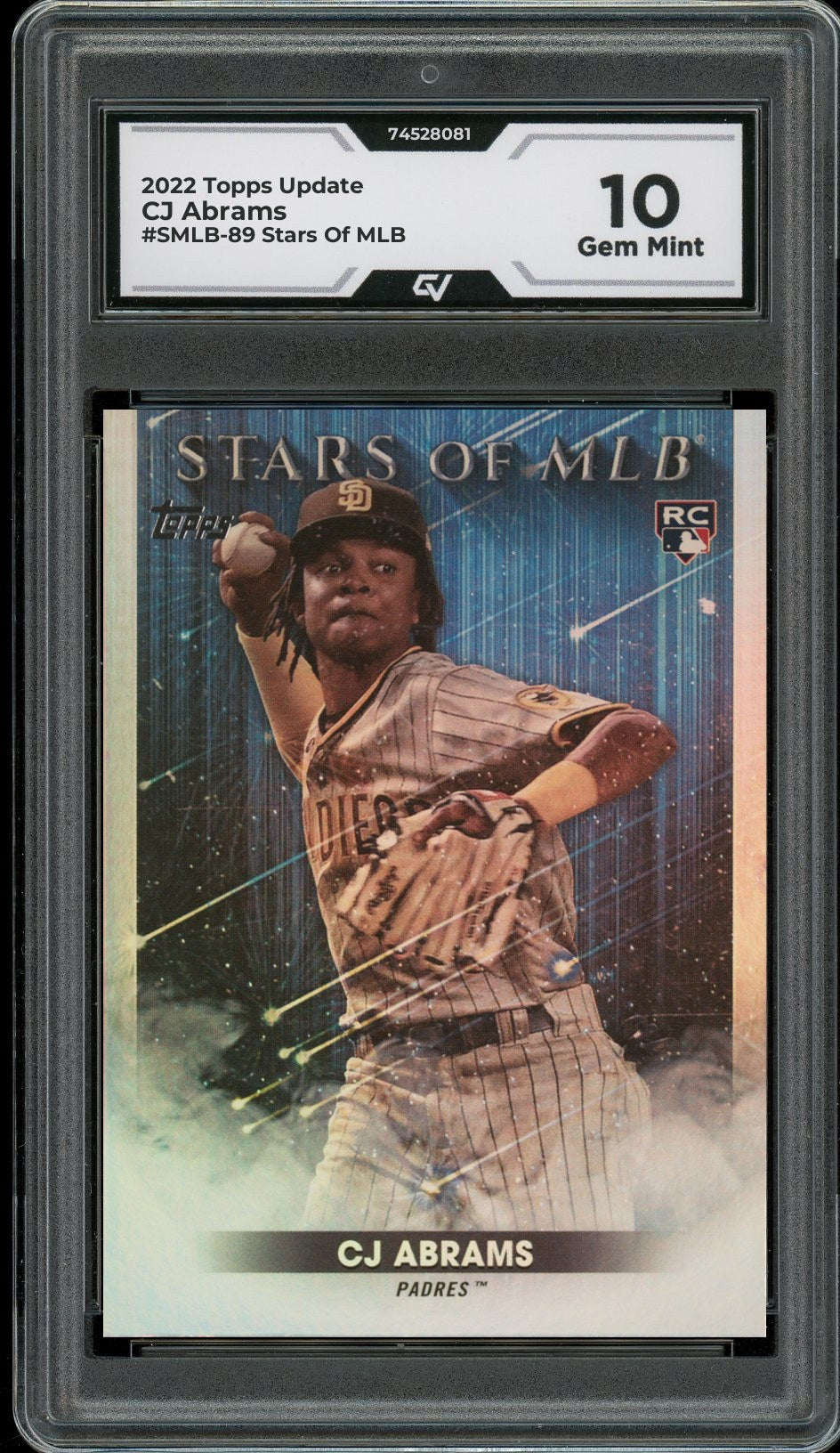 2022 Topps Update #SMLB-89 CJ Abrams Stars Of MLB Rookie Card RC Graded 10 Gem Mint - Front