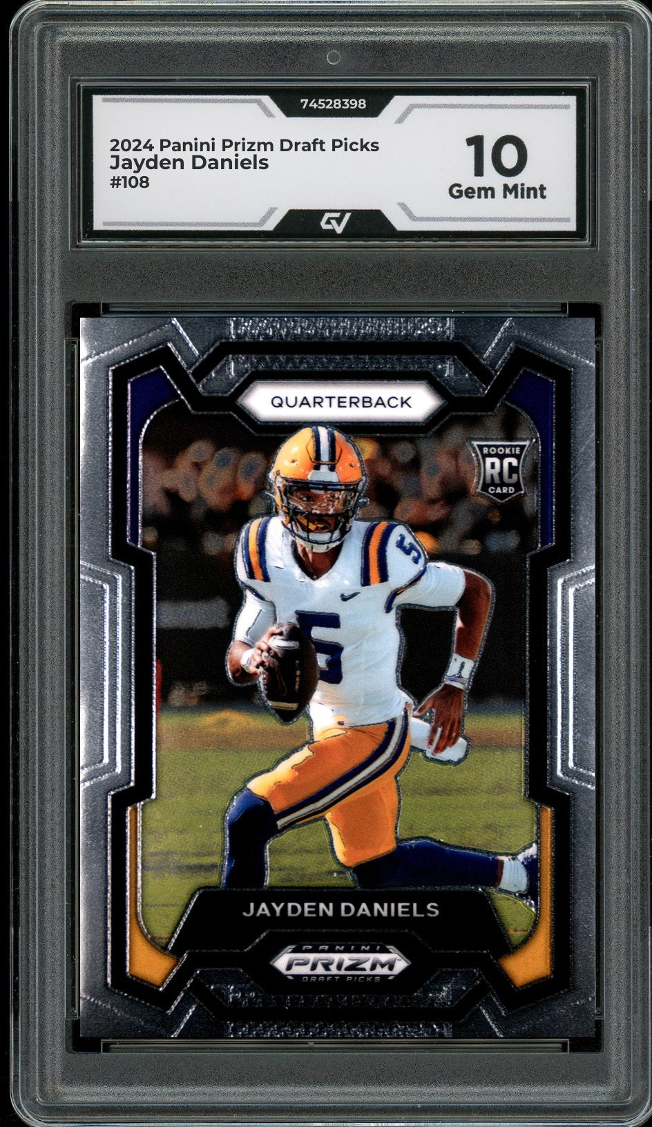 2024 Panini Prizm Draft Picks #108 Jayden Daniels Rookie Card RC Graded 10 Gem Mint - Front