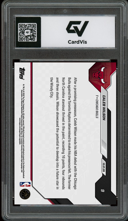 2026 Topps Now #9 Caleb Wilson Debut Game Graded 10 Gem Mint Presale