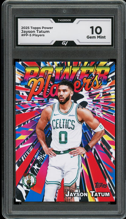 2025 Topps Power #PP-5 Jayson Tatum Players Graded 10 Gem Mint - Front