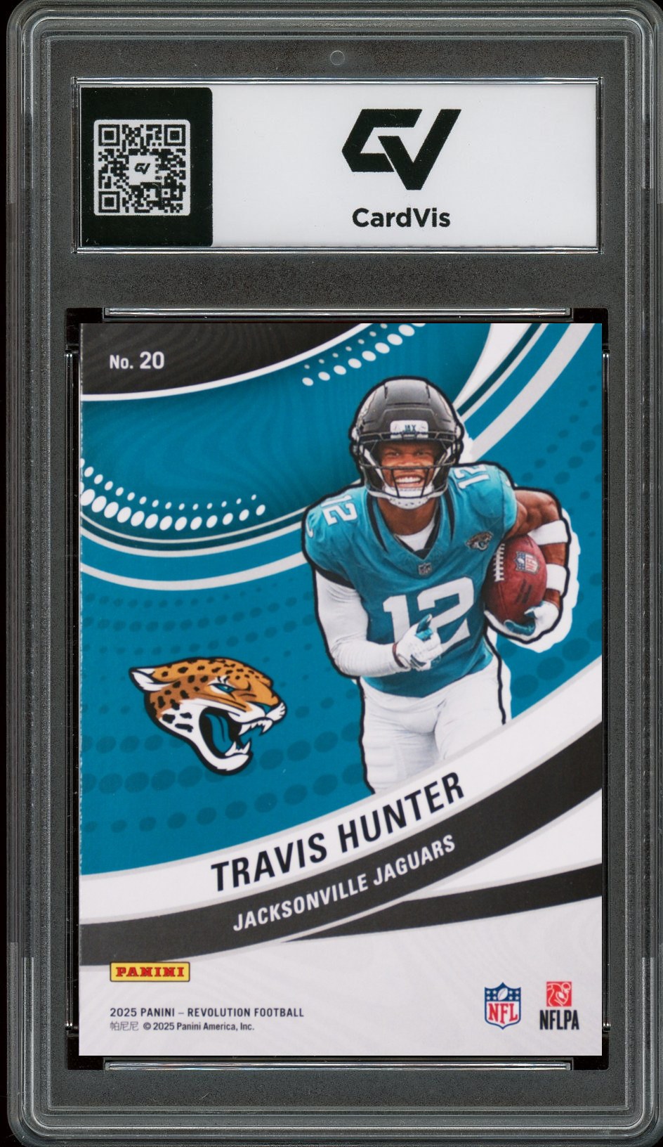 2025 Panini Revolution #20 Travis Hunter Futures Rookie Card RC Graded 10 Gem Mint - Back
