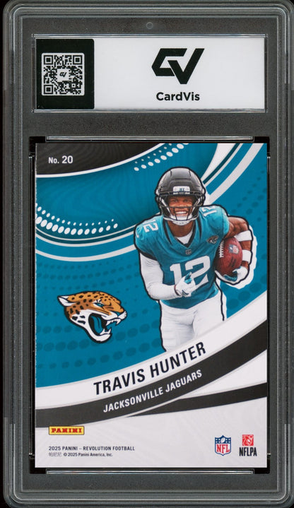 2025 Panini Revolution #20 Travis Hunter Futures Rookie Card RC Graded 10 Gem Mint - Back
