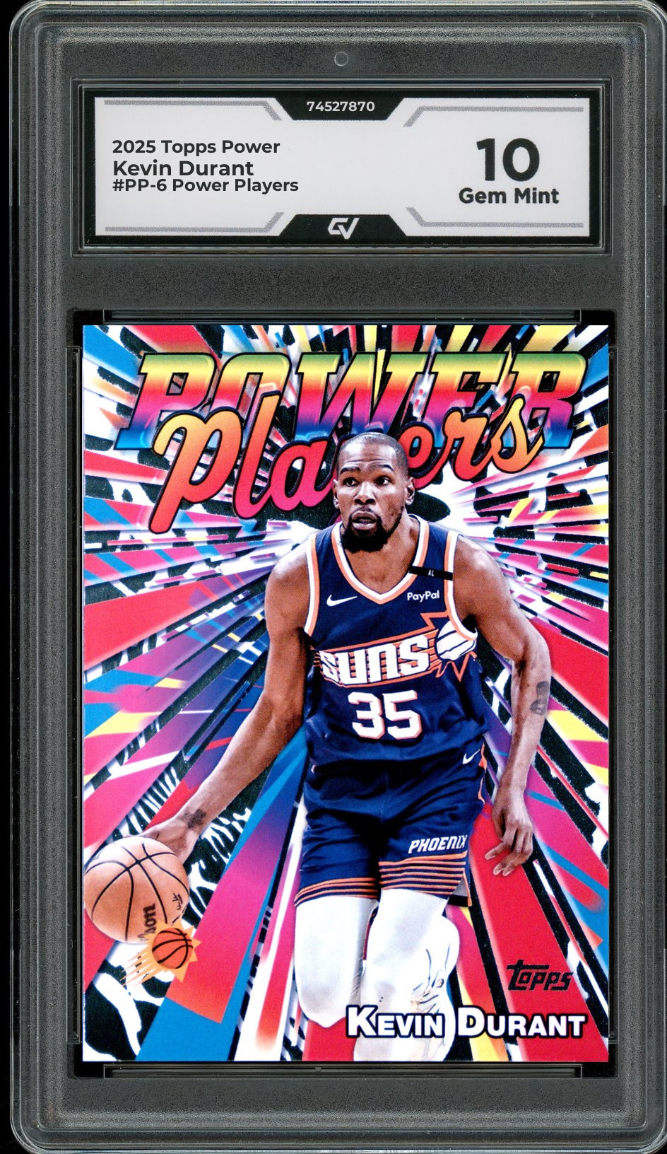2025 Topps Power #PP-6 Kevin Durant Power Players Graded 10 Gem Mint - Front