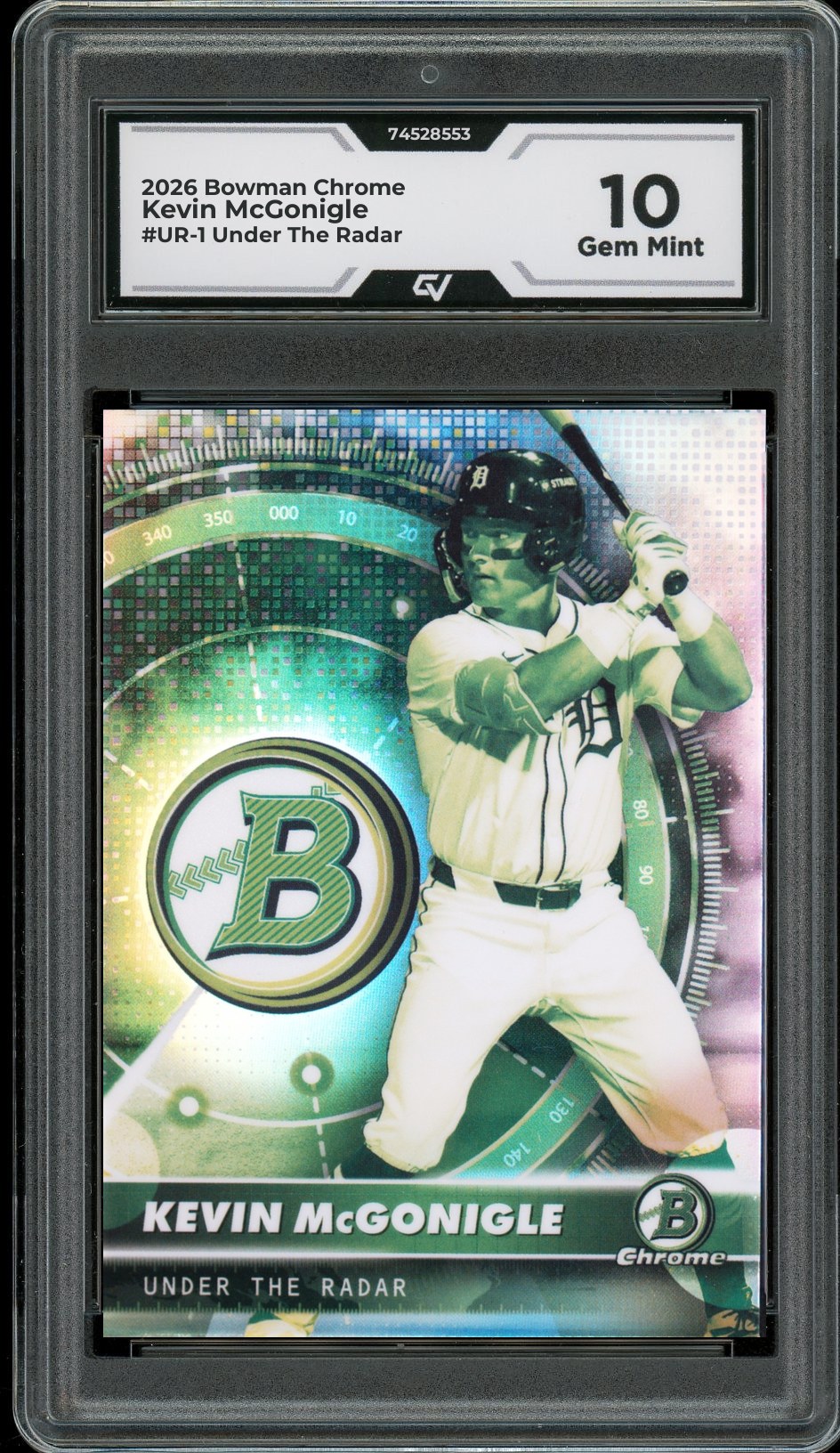 2026 Bowman Chrome #UR-1 Kevin McGonigle Under The Radar Graded 10 Gem Mint - Front