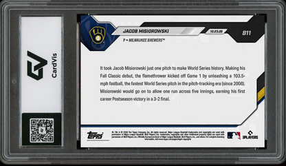 2026 Topps Now #811 Jacob Misiorowski Rookie Card Record-Setting Pitch Graded 10 Gem Mint Presale