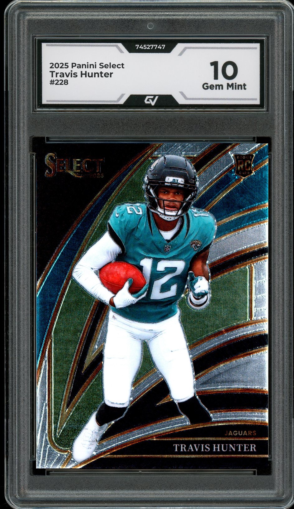 2025 Panini Select #228 Travis Hunter Rookie Card RC Graded 10 Gem Mint - Front