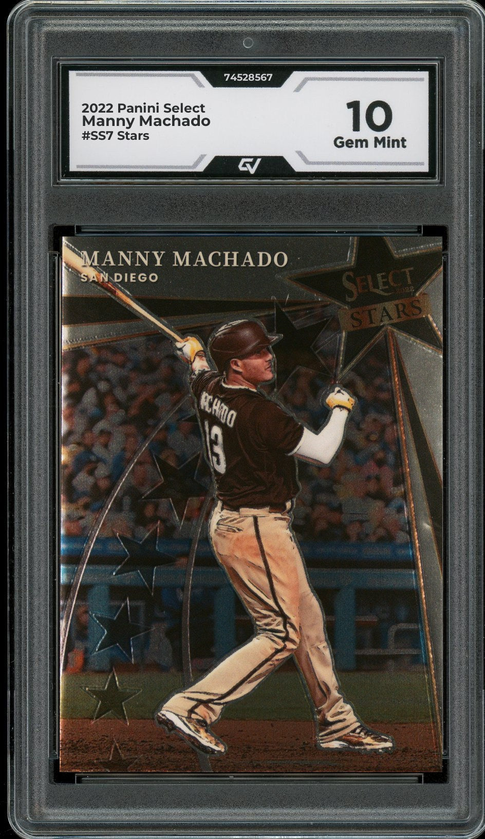 2022 Panini Select #SS7 Manny Machado Stars Graded 10 Gem Mint - Front