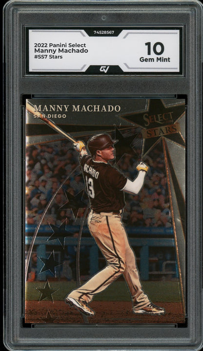 2022 Panini Select #SS7 Manny Machado Stars Graded 10 Gem Mint - Front
