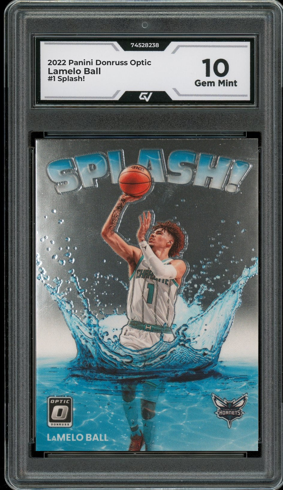 2022 Panini Donruss Optic #1 Lamelo Ball Splash! Graded 10 Gem Mint - Front