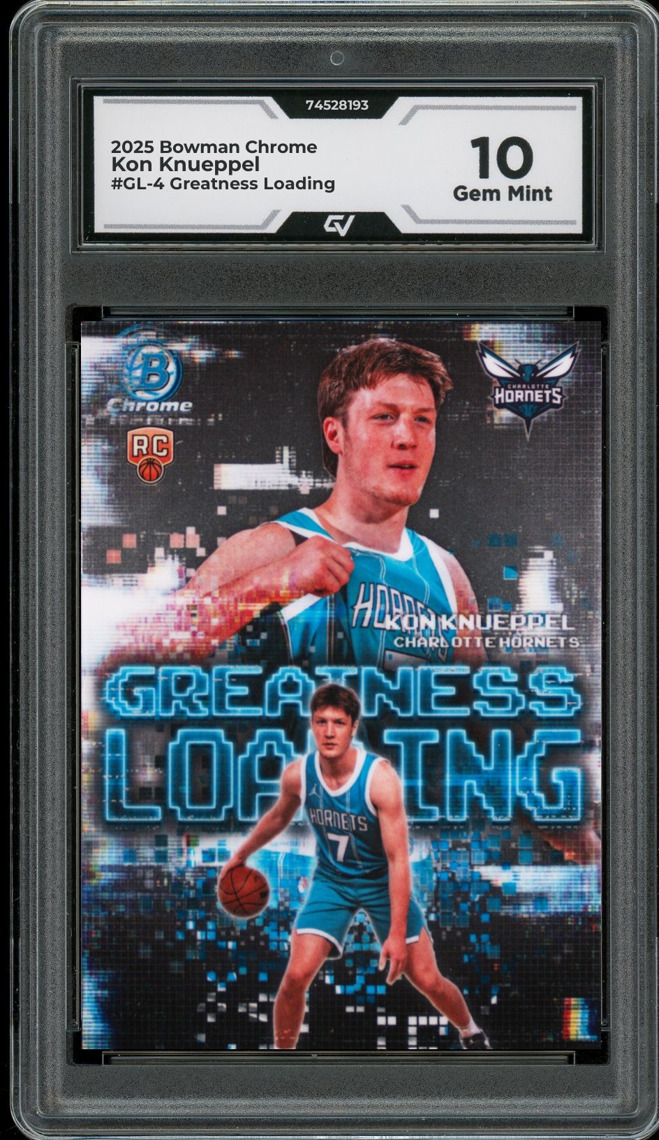 2025 Bowman Chrome #GL-4 Kon Knueppel Greatness Loading Rookie Card RC Graded 10 Gem Mint - Front