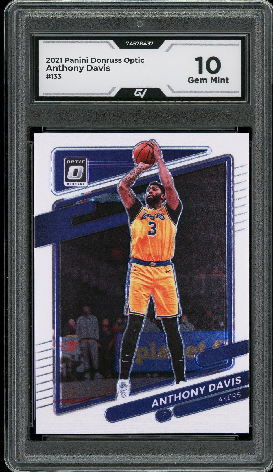 2021 Panini Donruss Optic #133 Anthony Davis Graded 10 Gem Mint - Front