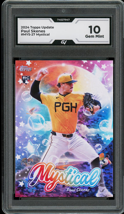 2024 Topps Update #MYS-27 Paul Skenes Mystical Graded 10 Gem Mint - Front