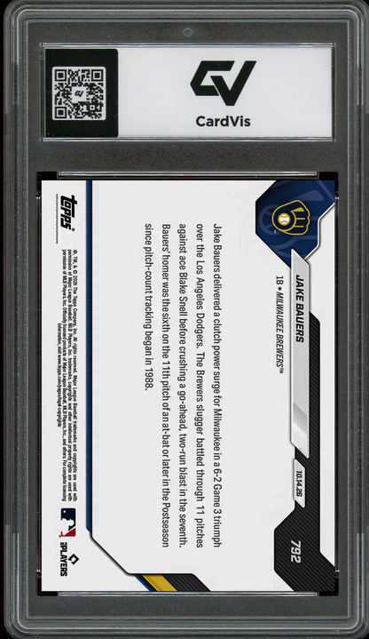 2026 Topps Now #792 Jake Bauers 2 HR Blast Graded 10 Gem Mint Presale