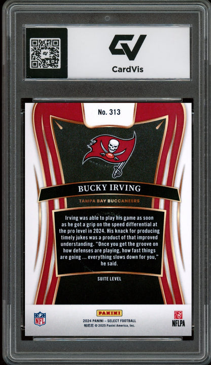 2024 Panini Select #313 Bucky Irving Rookie Card RC Graded 10 Gem Mint - Back