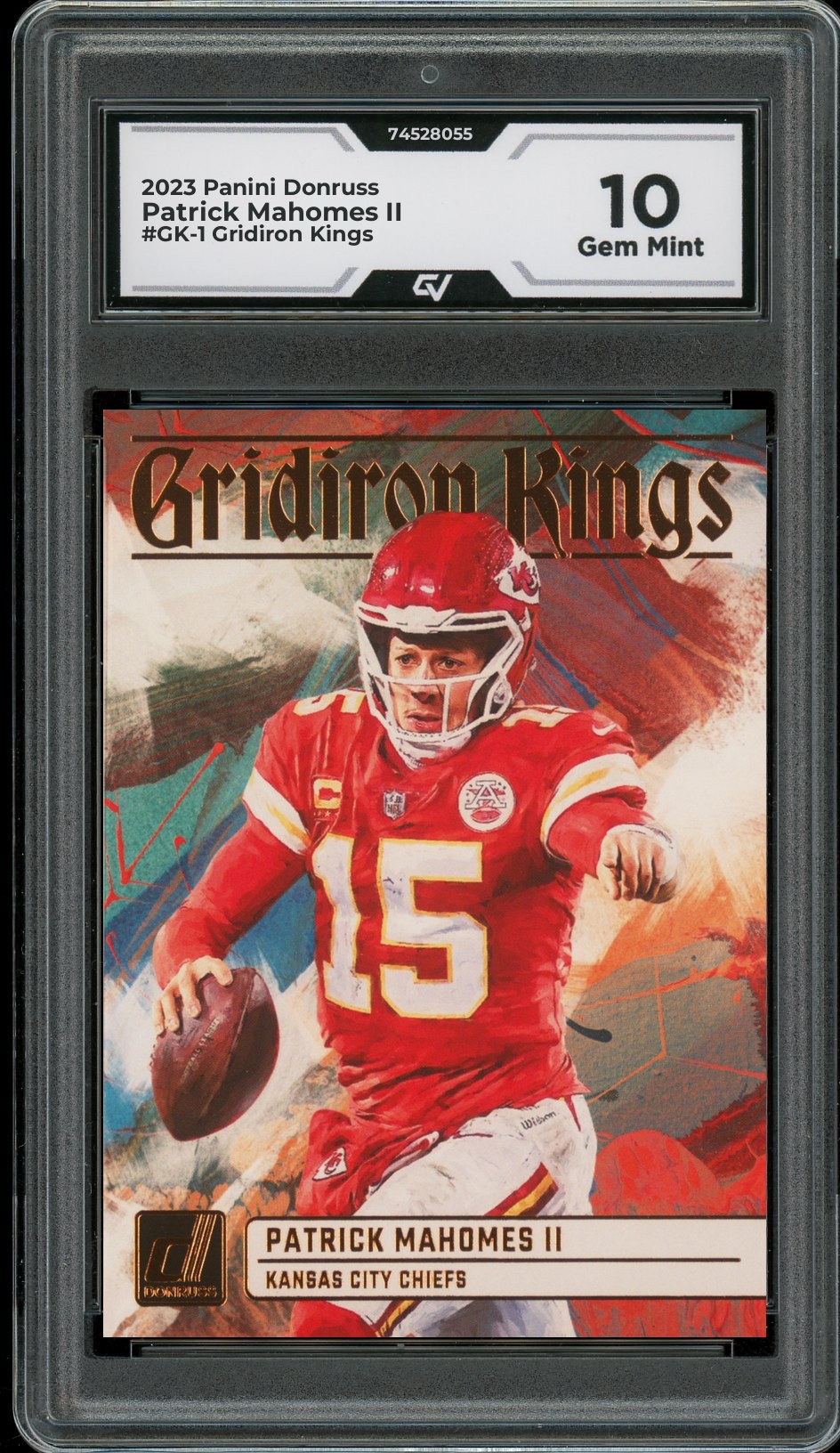 2023 Panini Donruss #GK-1 Patrick Mahomes II Gridiron Kings Graded 10 Gem Mint - Front