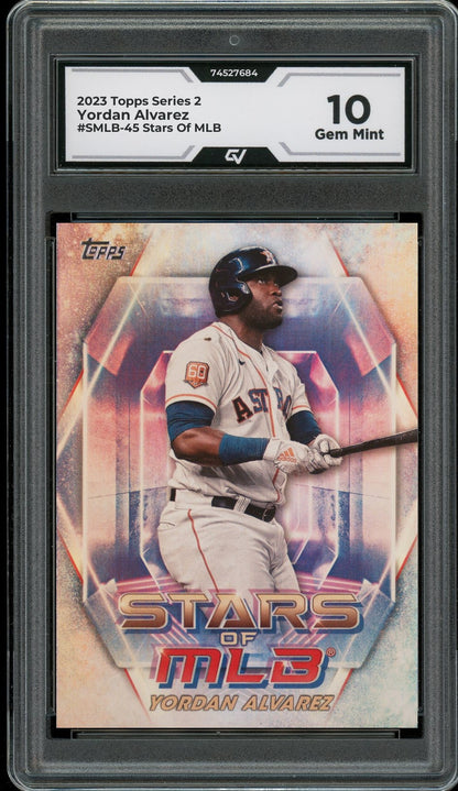 2023 Topps Series 2 #SMLB-45 Yordan Alvarez Stars Of MLB Graded 10 Gem Mint - Front