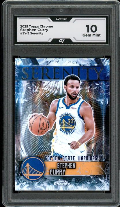 2025 Topps Chrome #SY-3 Stephen Curry Serenity Graded 10 Gem Mint - Front