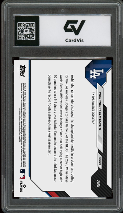 2026 Topps Now #765 Yoshinobu Yamamoto 10-K Graded 10 Gem Mint Presale