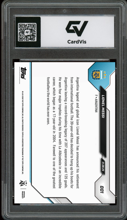 2026 Topps Now #1 Lionel Messi Argentia Retirement Tribute Graded 10 Gem Mint Presale