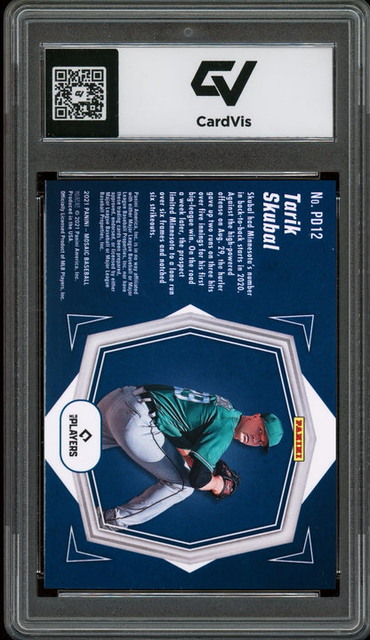 2021 Panini Mosaic #PD12 Tarik Skubal Debuts Rookie Card RC Graded 10 Gem Mint - Back