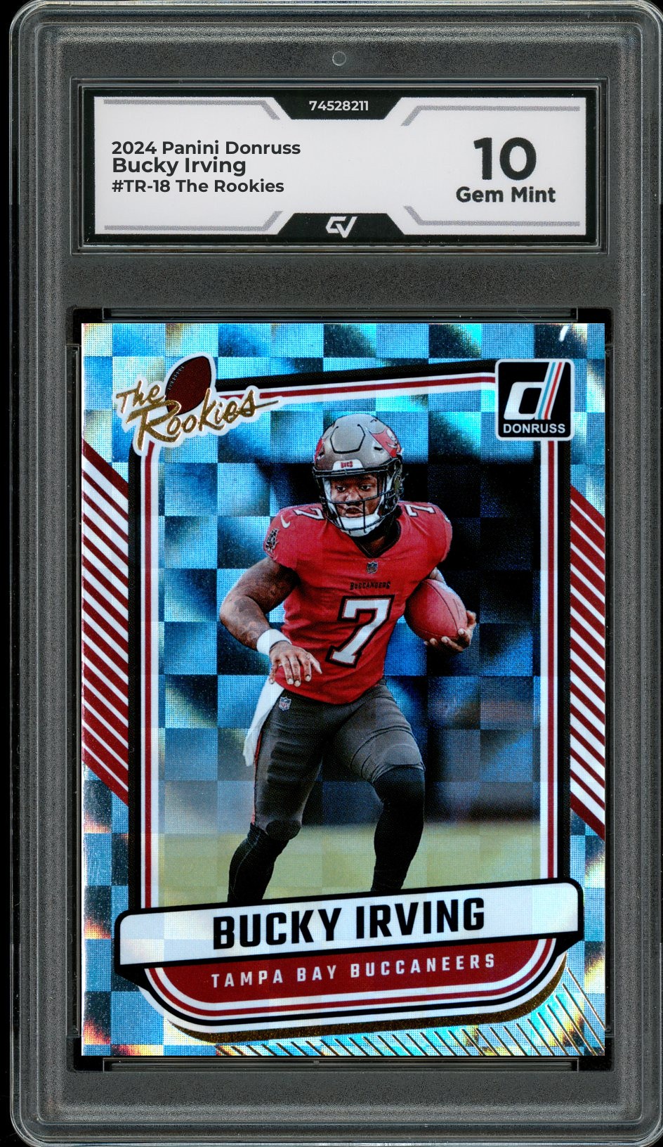 2024 Panini Donruss #TR-18 Bucky Irving The Rookies Rookie Card RC Graded 10 Gem Mint - Front