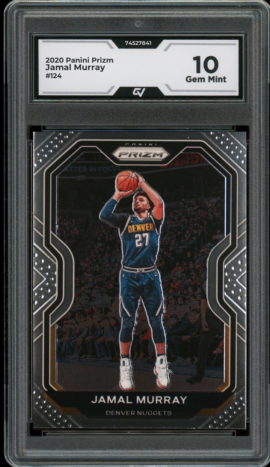 2020 Panini Prizm #124 Jamal Murray Graded 10 Gem Mint - Front