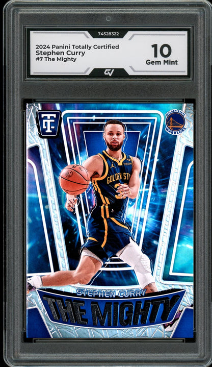 2024 Panini Totally Certified #7 Stephen Curry The Mighty Graded 10 Gem Mint - Front