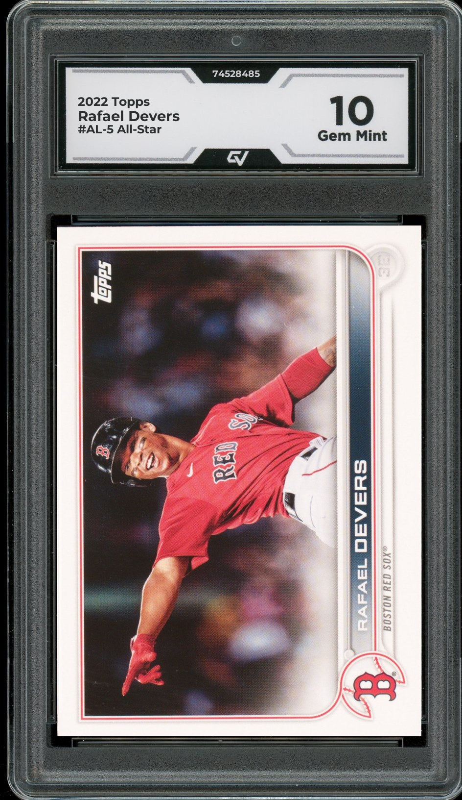 2022 Topps #AL-5 Rafael Devers All-Star Graded 10 Gem Mint - Front