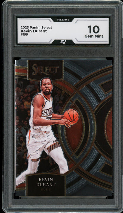 2023 Panini Select #199 Kevin Durant Graded 10 Gem Mint - Front
