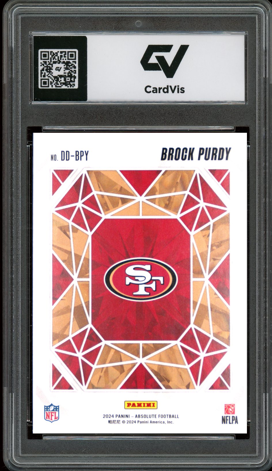 2024 Panini Absolute #DD-BPD Brock Purdy Draft Diamonds Graded 10 Gem Mint - Back