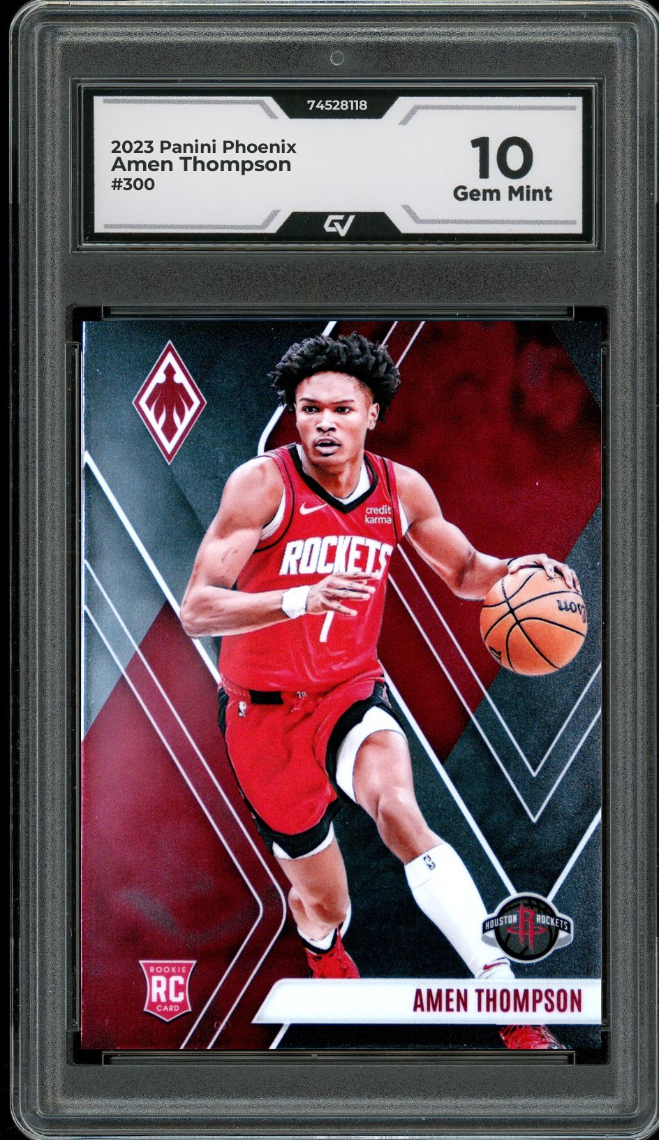 2023 Panini Phoenix #300 Amen Thompson Rookie Card RC Graded 10 Gem Mint - Front