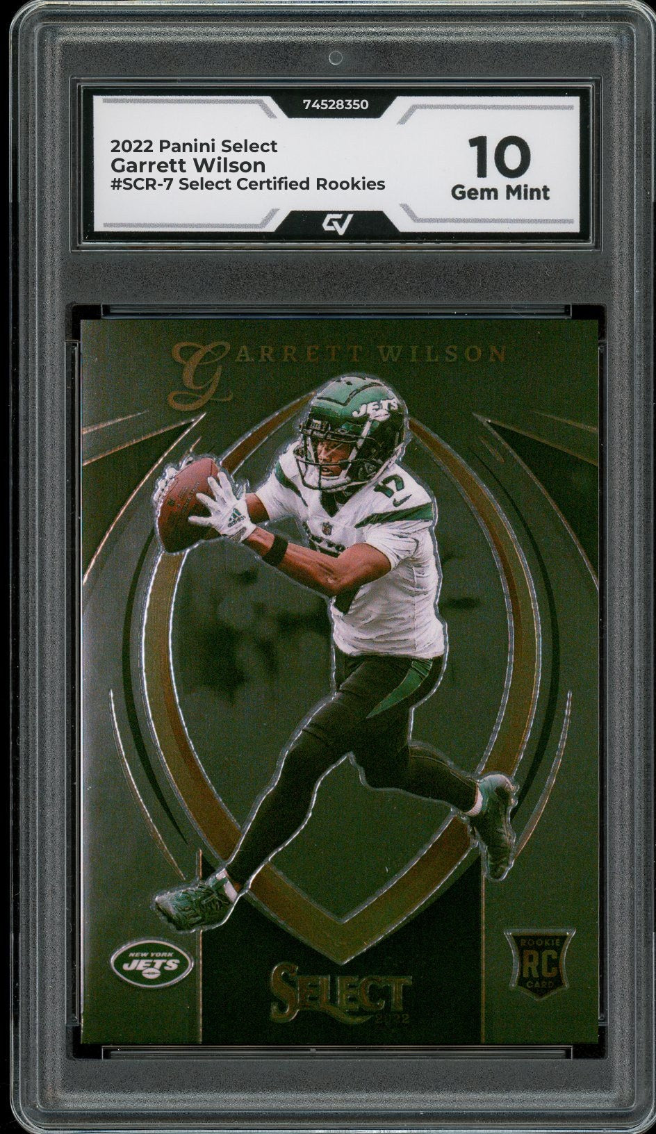 2022 Panini Select #SCR-7 Garrett Wilson Select Certified Rookies Rookie Card RC Graded 10 Gem Mint - Front
