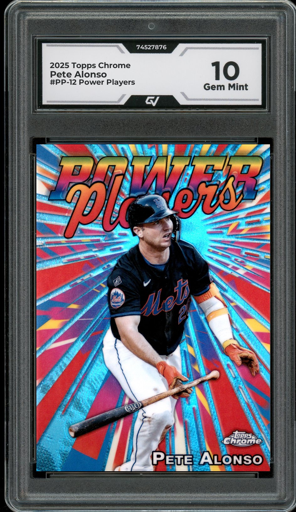 2025 Topps Chrome #PP-12 Pete Alonso Power Players Graded 10 Gem Mint - Front