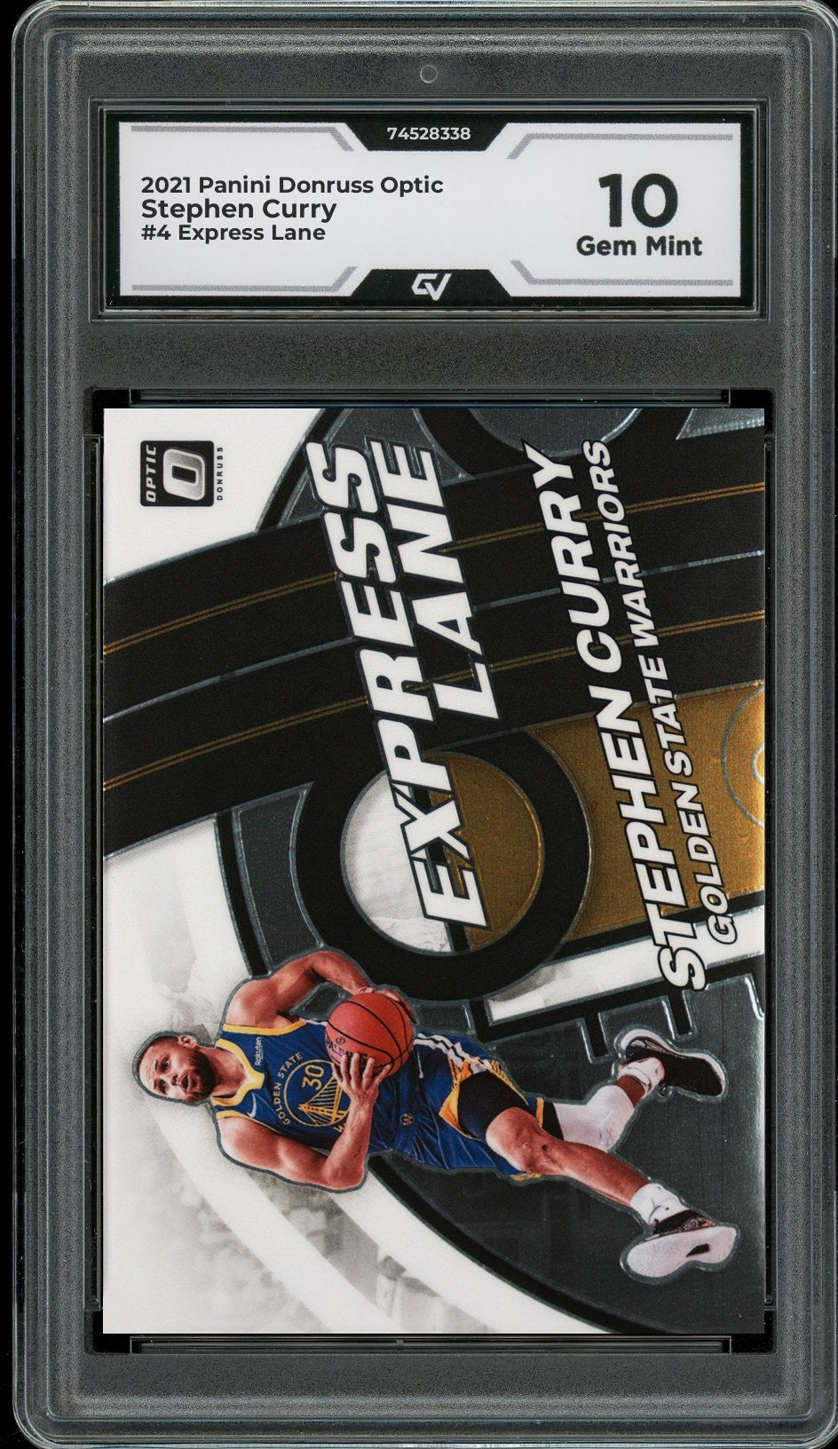 2021 Panini Donruss Optic #4 Stephen Curry Express Lane Graded 10 Gem Mint - Front