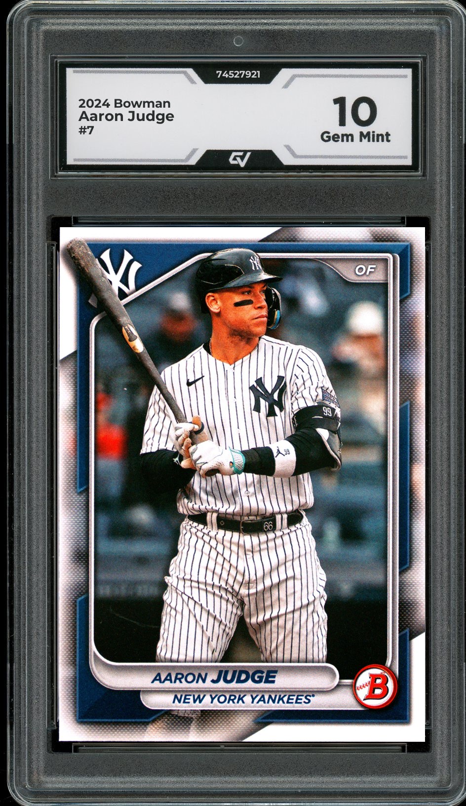 2024 Bowman #7 Aaron Judge Graded 10 Gem Mint - Front
