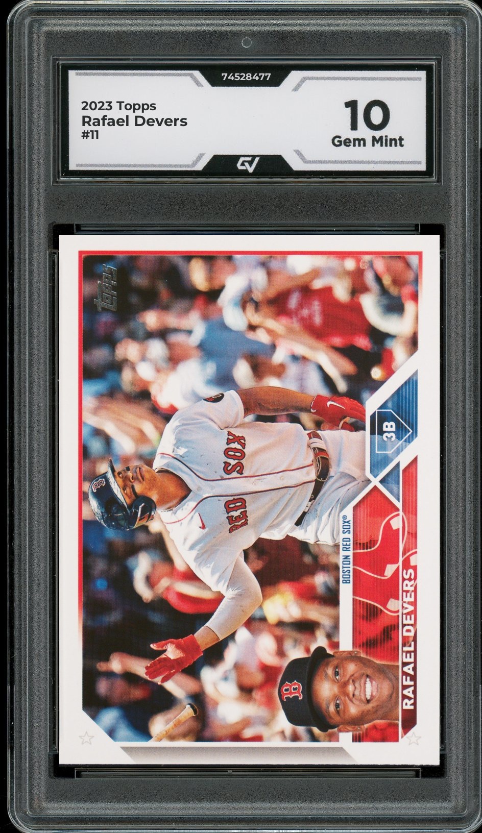 2023 Topps #11 Rafael Devers Graded 10 Gem Mint - Front