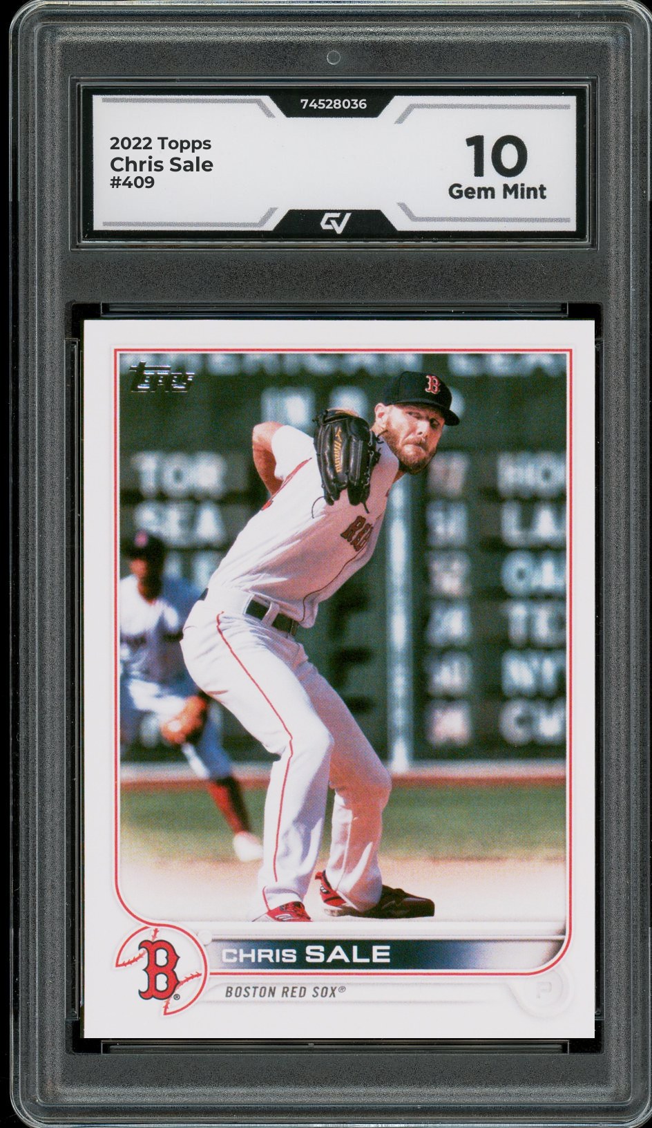 2022 Topps #409 Chris Sale Graded 10 Gem Mint - Front