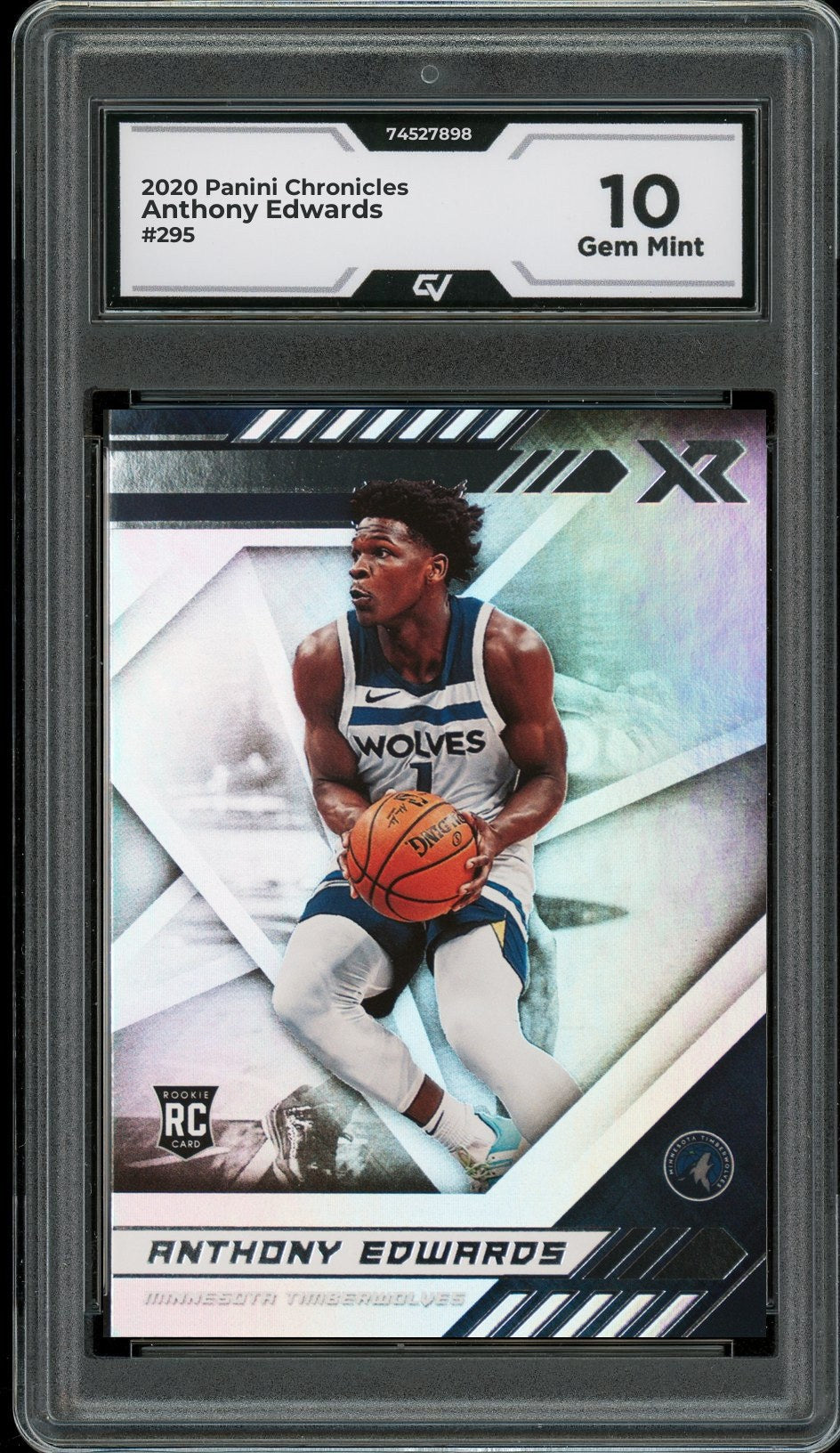 2020 Panini Chronicles #295 Anthony Edwards Rookie Card RC Graded 10 Gem Mint - Front