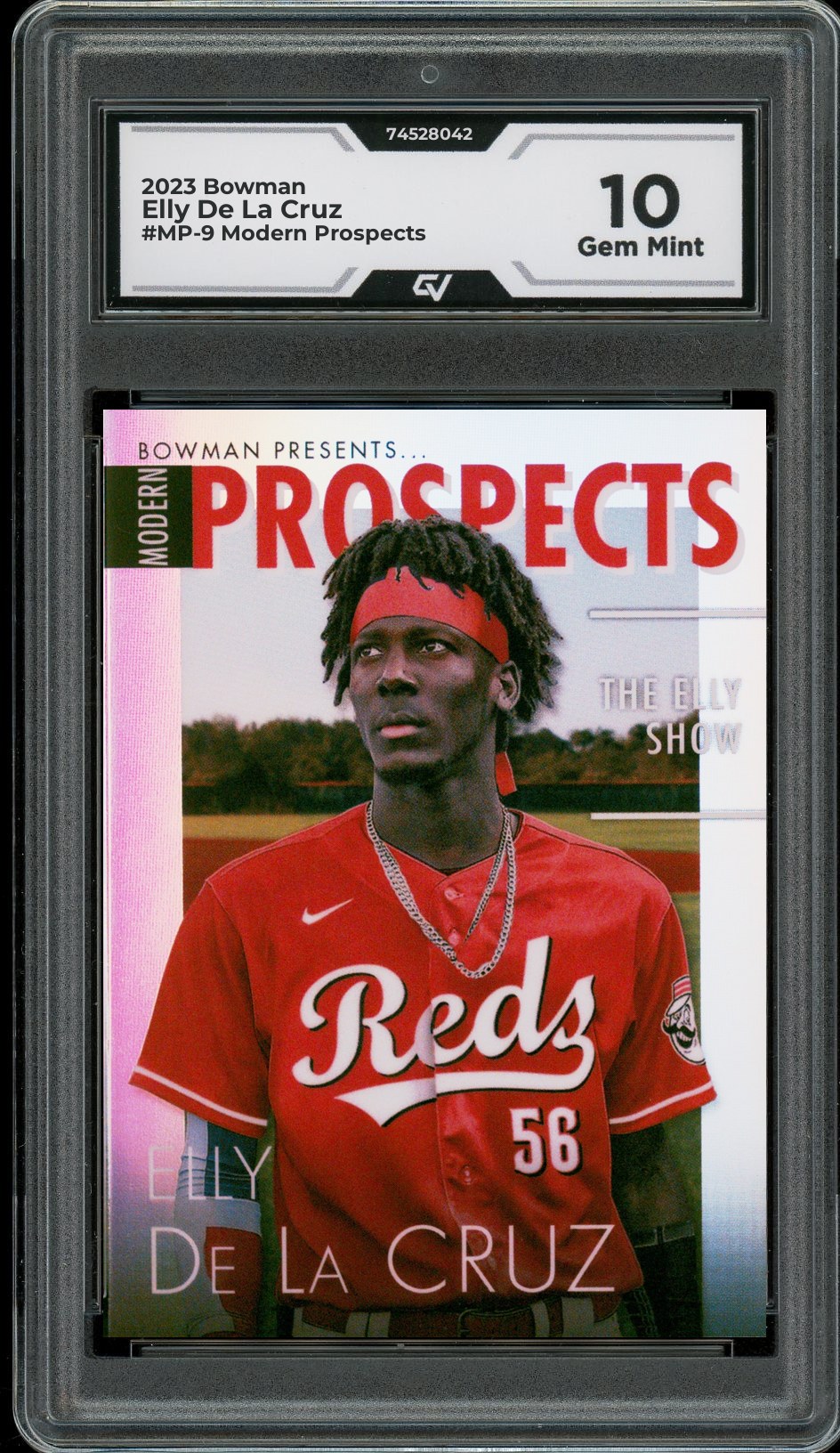 2023 Bowman #MP-9 Elly De La Cruz Modern Prospects Rookie Card RC Graded 10 Gem Mint - Front