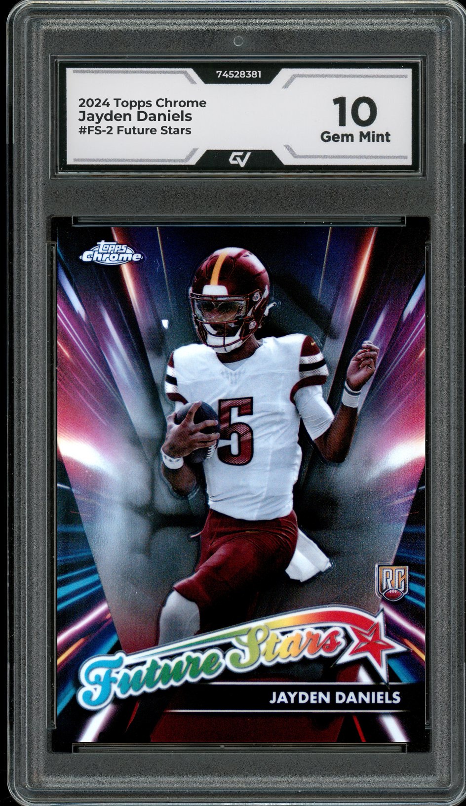 2024 Topps Chrome #FS-2 Jayden Daniels Future Stars Rookie Card RC Graded 10 Gem Mint - Front
