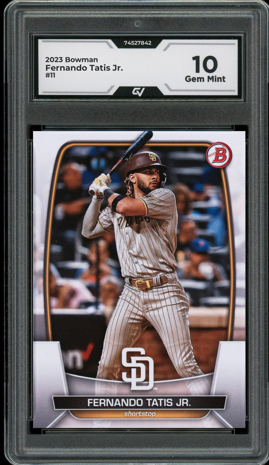 2023 Bowman #11 Fernando Tatis Jr. Graded 10 Gem Mint - Front