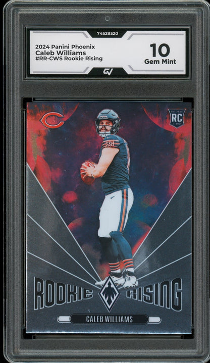 2024 Panini Phoenix #RR-CWS Caleb Williams Rookie Rising Rookie Card RC Graded 10 Gem Mint - Front