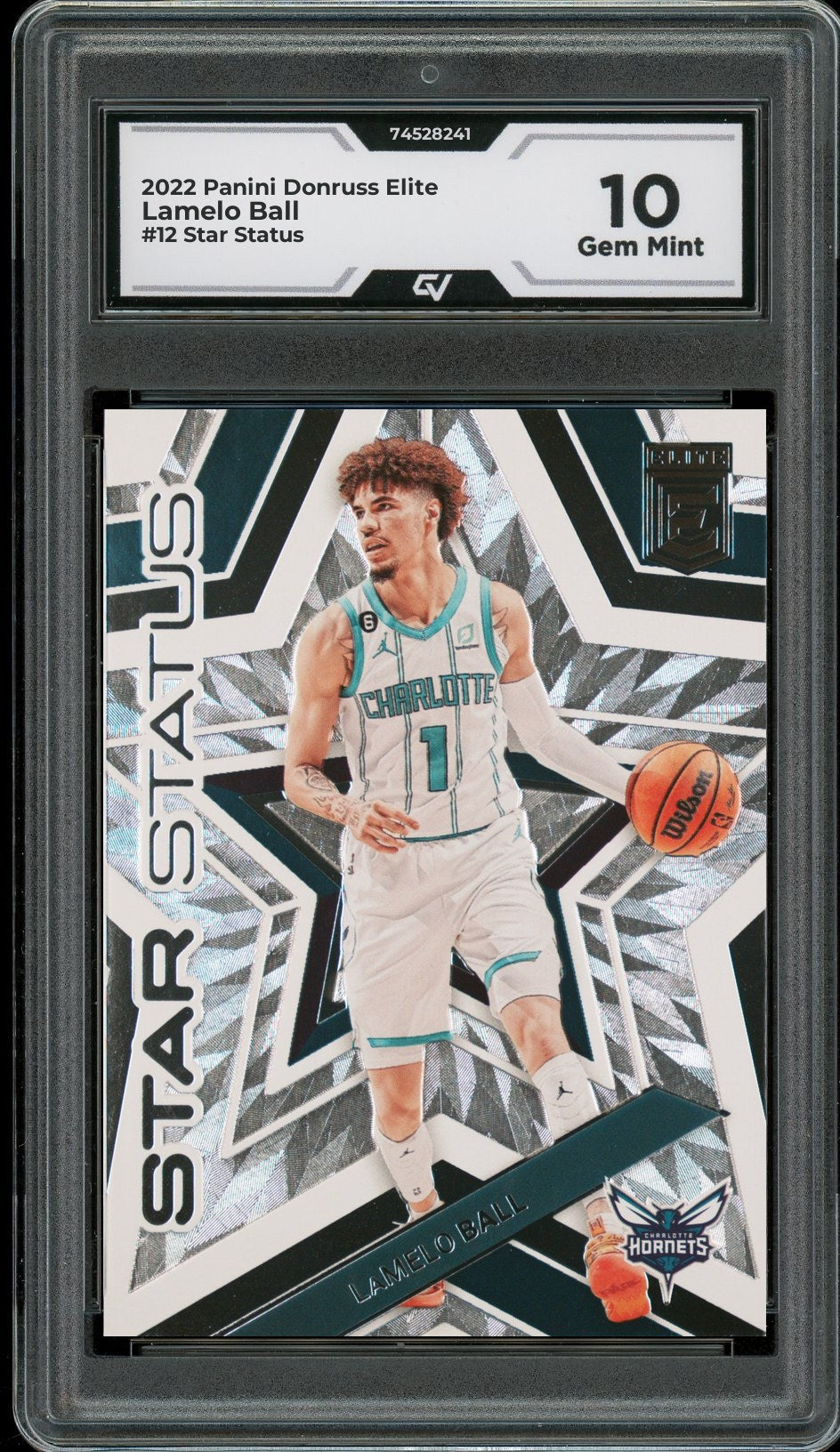 2022 Panini Donruss Elite #12 Lamelo Ball Star Status Graded 10 Gem Mint - Front