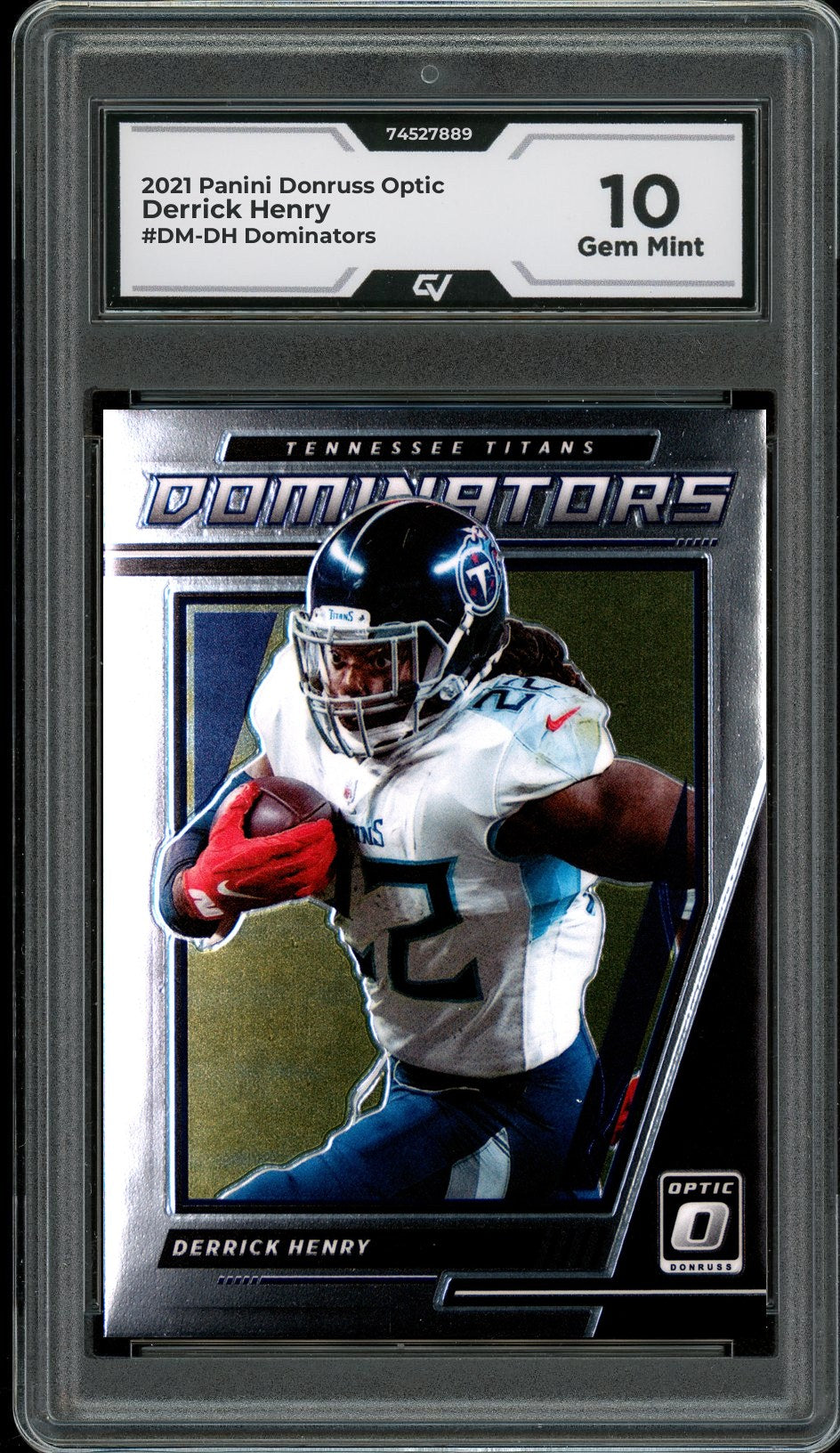 2021 Panini Donruss Optic #DM-DH Derrick Henry Dominators Graded 10 Gem Mint - Front