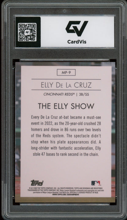 2023 Bowman #MP-9 Elly De La Cruz Modern Prospects Rookie Card RC Graded 10 Gem Mint - Back